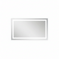 60X32 Inch LED Bathroom Mirror, Black Framed Gradient Front and Backlit LED Vanity Mirror for Bathroom, 3 Colors Dimmable, Double Wall Mirrors with Anti-Fog, Shatter-Proof, Memory Function (60X32)