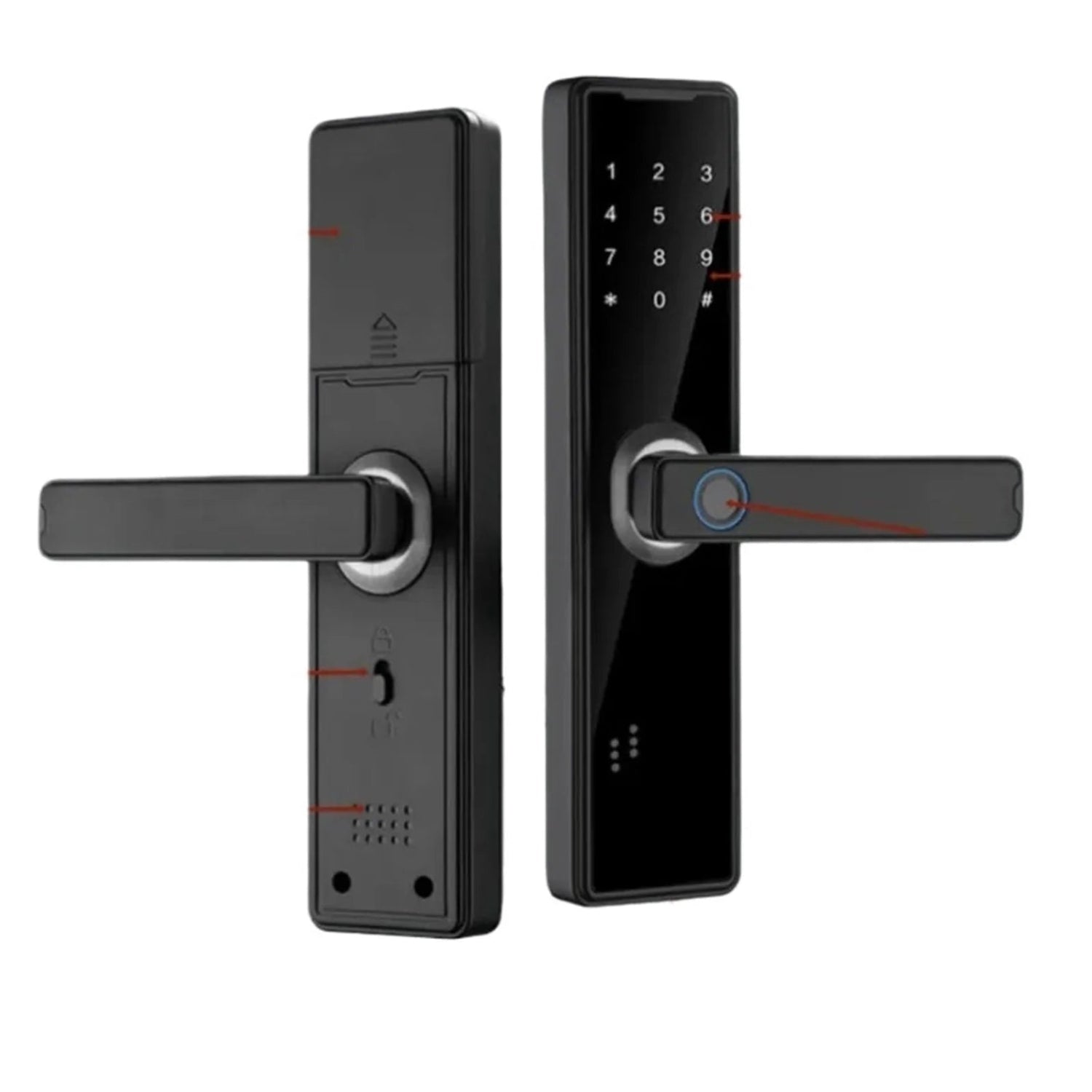 Smart Door Lock Biometric Fingerprint Remote Unlocking Keyless Card Password Lock Electronic Door Lock
