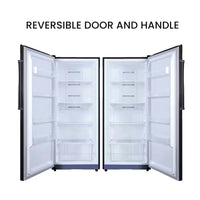 28 In. 14 Cu. Ft. 110V Frost Free Upright Freezer Refrigerator Convertible E-Star Garage Ready in Black