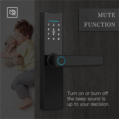 Smart Door Lock Digital Electronic Lock Smart Home Wooden Door Lock Biometric Fingerprint ,Easy to Install