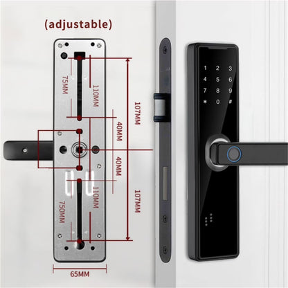 Smart Door Lock Biometric Fingerprint Remote Unlocking Keyless Card Password Lock Electronic Door Lock