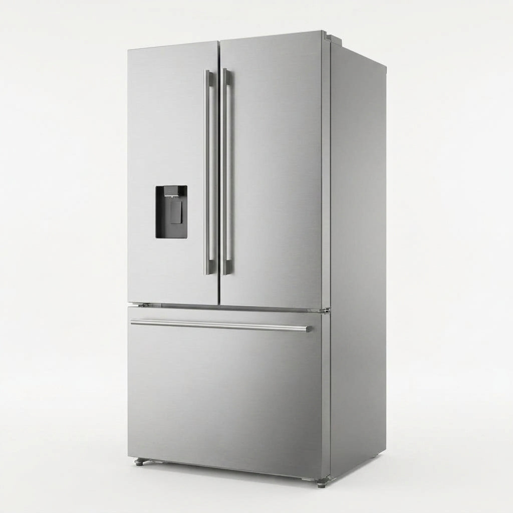French Door Refrigerator Designed for Modern Kitchens, 22.4 Cu Ft, Water Dispenser, Counter Depth — Studio Shot