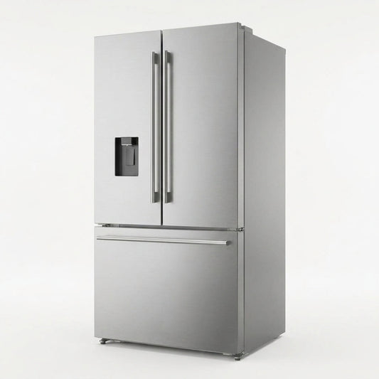 French Door Refrigerator Designed for Modern Kitchens, 22.4 Cu Ft, Water Dispenser, Counter Depth — Studio Shot