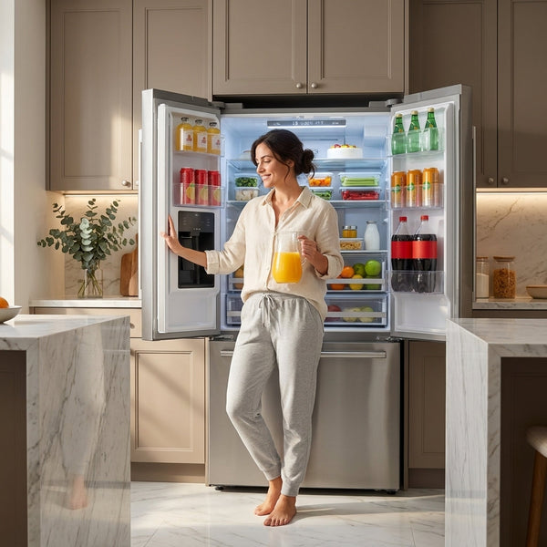 French Door Refrigerator Designed for Modern Kitchens, 22.4 Cu Ft, Water Dispenser, Counter Depth