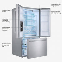 French Door Refrigerator Designed for Modern Kitchens, 22.4 Cu Ft, Water Dispenser, Counter Depth — How It Works