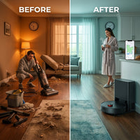 Robot Vacuum UR3 White — Before & After